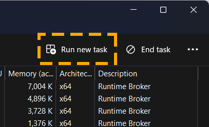 run new task