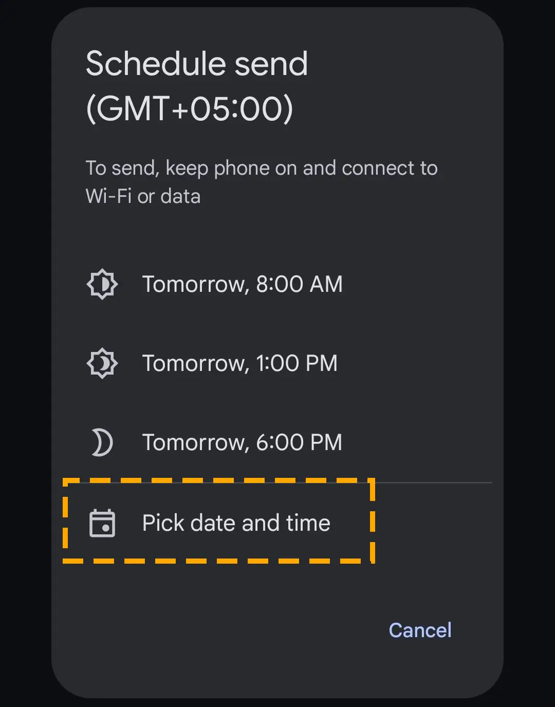 schedule message