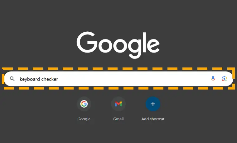 search keyboard checker on google