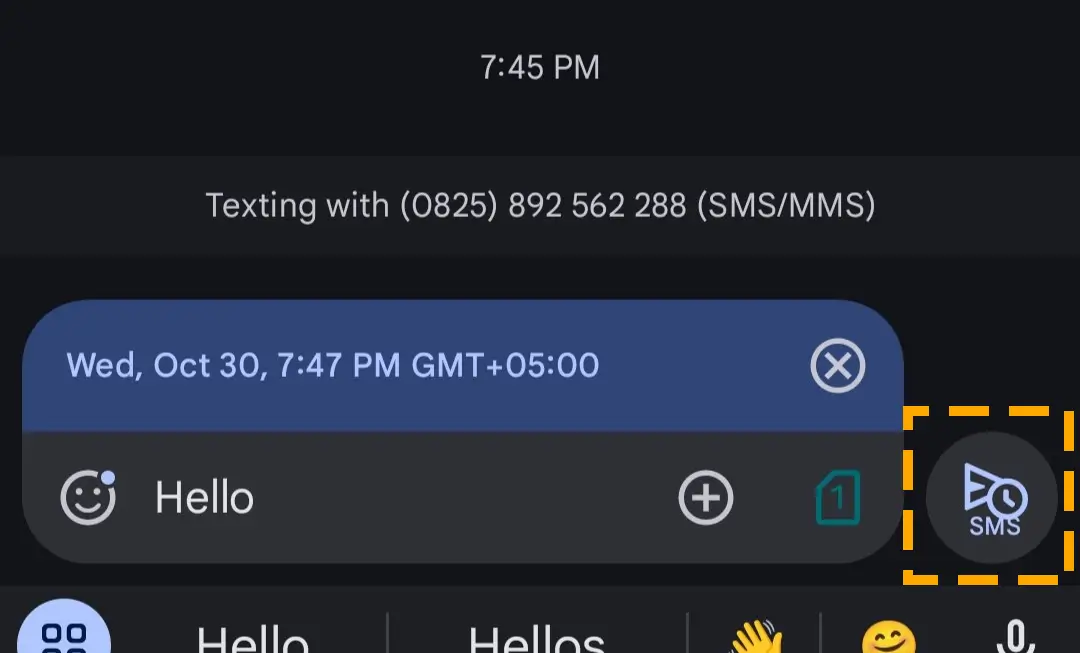 send scheduled message