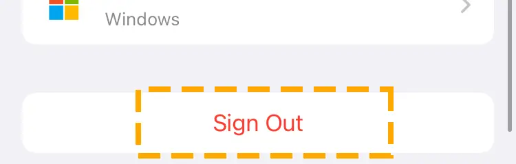 sign out apple id